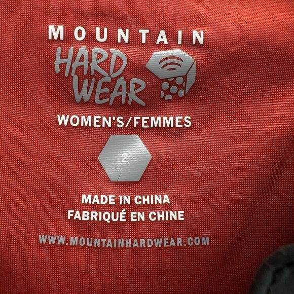 Mountain Hardwear Jacket Women's 2 Gray Hoodie Windstopper Soft Shell Full Zip - Picture 9 of 13